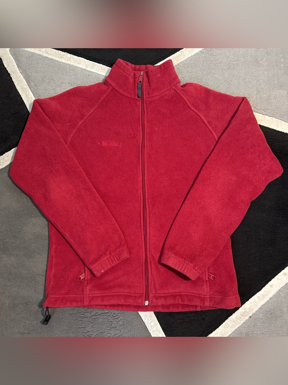 Red Columbia fleece jacket